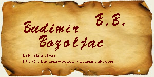 Budimir Bozoljac vizit kartica